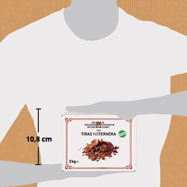 The Vegetarian Butcher Tiras NoTernera veganas caja 2kg - Tiras de carne de origen vegetal elaborado a partir de soja no modificada genéticamente y sin necesidad de cocinarlas