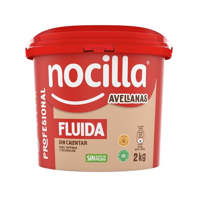 Nocilla Avellanas sin gluten tarrina 2kg - Incrementa el ticket de tus postres con una marca reconocida líder en el mercado del consumo del hogar.
