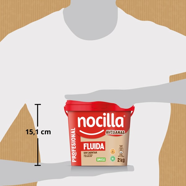 Nocilla Avellanas sin gluten tarrina 2kg - Incrementa el ticket de tus postres con una marca reconocida líder en el mercado del consumo del hogar.