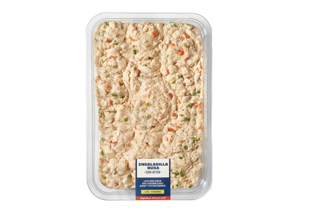 Ensaladilla rusa con atún bandeja 1,8kg - Maximiza la eficiencia en cocina, la estandarización del resultado y del escandallo, con un producto fresco y elaborado con ingredientes de calidad.