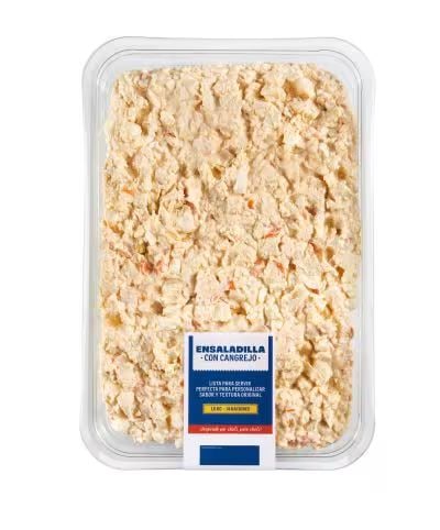 Ensaladilla con cangrejo bandeja 1,8kg - Maximiza la eficiencia en cocina, la estandarización del resultado y del escandallo, con un producto fresco y elaborado con ingredientes de calidad.