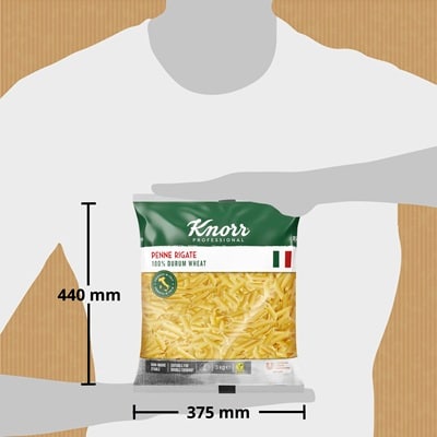 Knorr Pasta Penne Rigate 4x3kg - La gama de Pasta de Knorr Professional te inspira a crear platos con personalidad, gracias a sus formas auténticas y diversas.