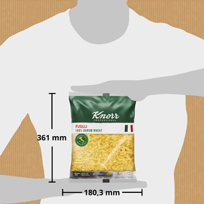 Knorr Pasta Fusilli 4x3kg - La gama de Pasta de Knorr Professional te inspira a crear platos con personalidad, gracias a sus formas auténticas y diversas.