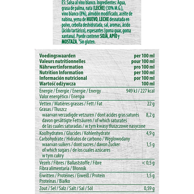 Knorr Salsa Líquida Vino Blanco lista para usar sin gluten brik 1L - Las Salsas Líquidas Knorr te aseguran empezar cada servicio con salsas perfectas.