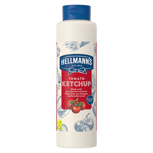 Hellmann’s Ketchup botella 856ml - Salsa Ketchup Hellmann’s. Nuevos sabores en un práctico envase