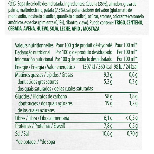 Knorr Sopa de Cebolla deshidratada bote 813gr - 