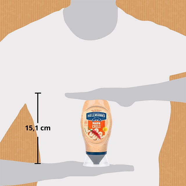 Hellmann's Mayo Chili Bocabajo sin gluten 250ml - Salsa Mayo Chili Hellmannn’s. Nuevos sabores en un práctico envase.
