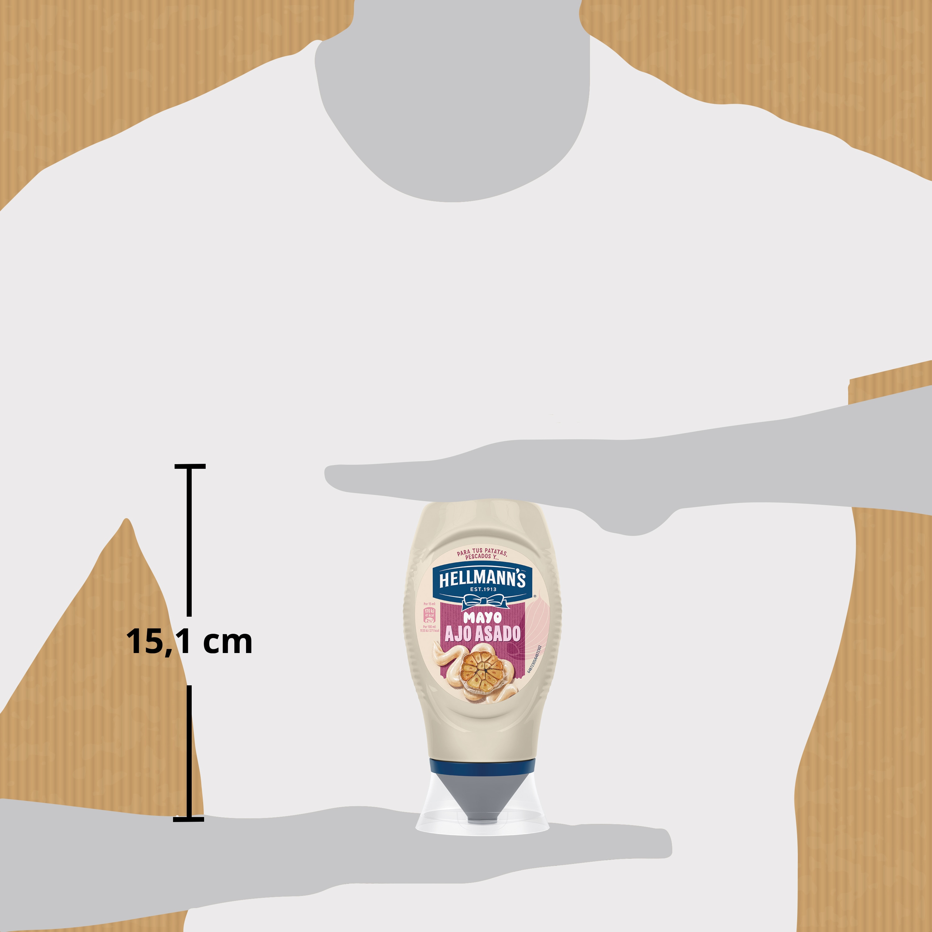 Hellmann's Mayo Ajo Asado Bocabajo 250ml - Necesito salsas con personalidad que me ayuden a marcar la diferencia.