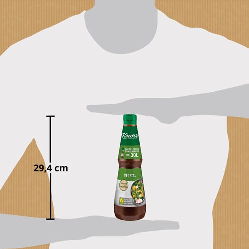Knorr Caldo Líquido Concentrado Vegetal sin gluten y sin lactosa botella 1L - Caldo Líquido Concentrado Vegetal Knorr Professional: sabor natural al instante, en cualquier aplicación.