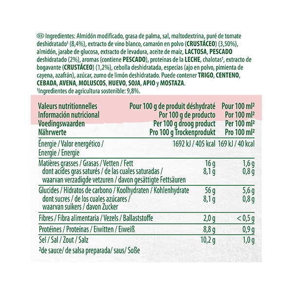 Knorr Salsa Marinera deshidratada bote 750g - 