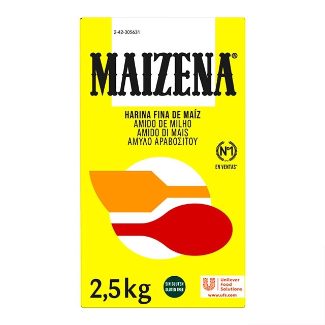 Maizena Harina Fina de Maíz sin gluten caja 2,5kg - Maizena® acompaña a los chefs profesionales en sus recetas, sin fallar desde hace más de 150 años.
