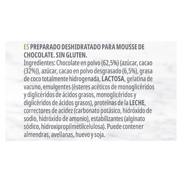 Mousse Chocolate Carte d'Or Sin Gluten 45 raciones - Mousse de Chocolate Carte d’Or es elegido número 1 por Chefs en España el mejor Mejor mousse de chocolate del mercado*