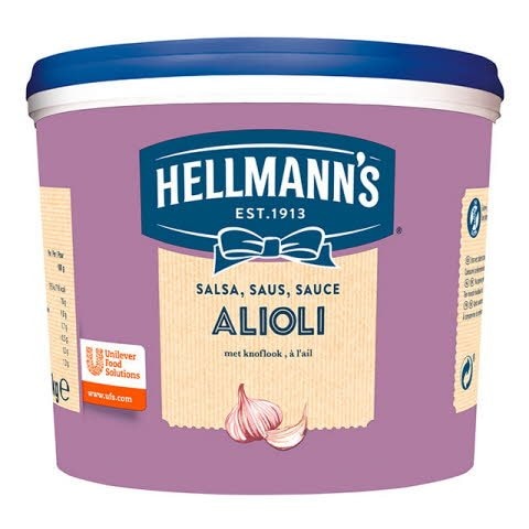 Hellmann's Salsa Alioli sin gluten cubo 3L - 