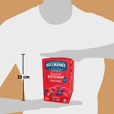 Ketchup Hellmann's monodosis 10ml. Caja de 198 uds. Sin Gluten - Ofréceles toda la calidad de Ketchup Hellmann’s en un práctico formato monoporción