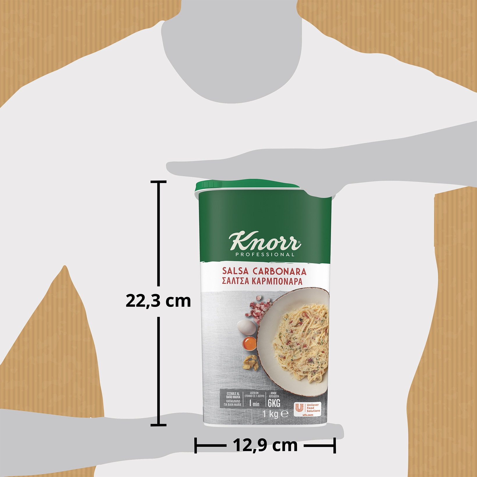 Knorr Salsa Carbonara para pastas deshidratada bote 1kg - 