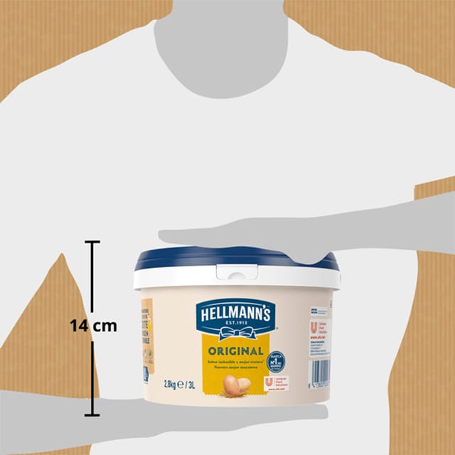 Hellmann’s Original mayonesa sin gluten cubo 3L - Hellmann’s Original, el sabor imbatible y la mejor textura del N.º 1 en ventas.