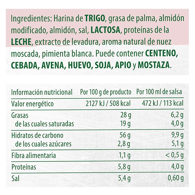 Knorr Salsa Bechamel deshidratada bote 1Kg - 