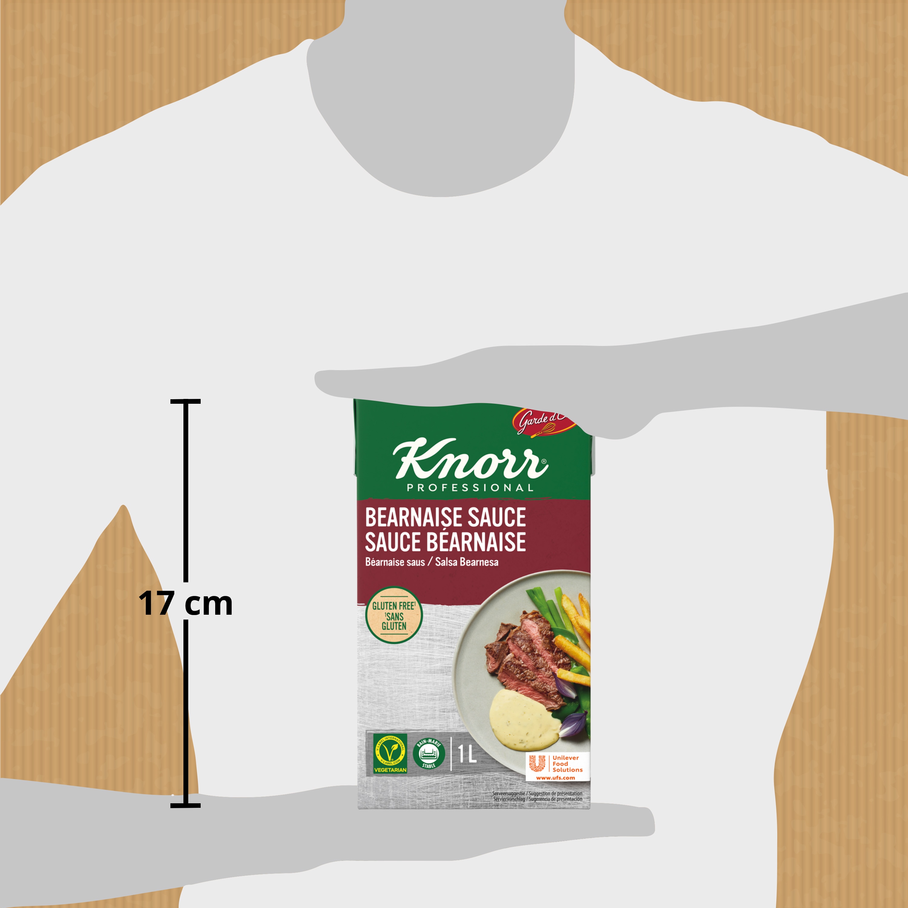 Knorr Salsa Líquida Bearnesa lista para usar sin gluten brik 1L - Las Salsas Líquidas Knorr te aseguran empezar cada servicio con salsas perfectas.