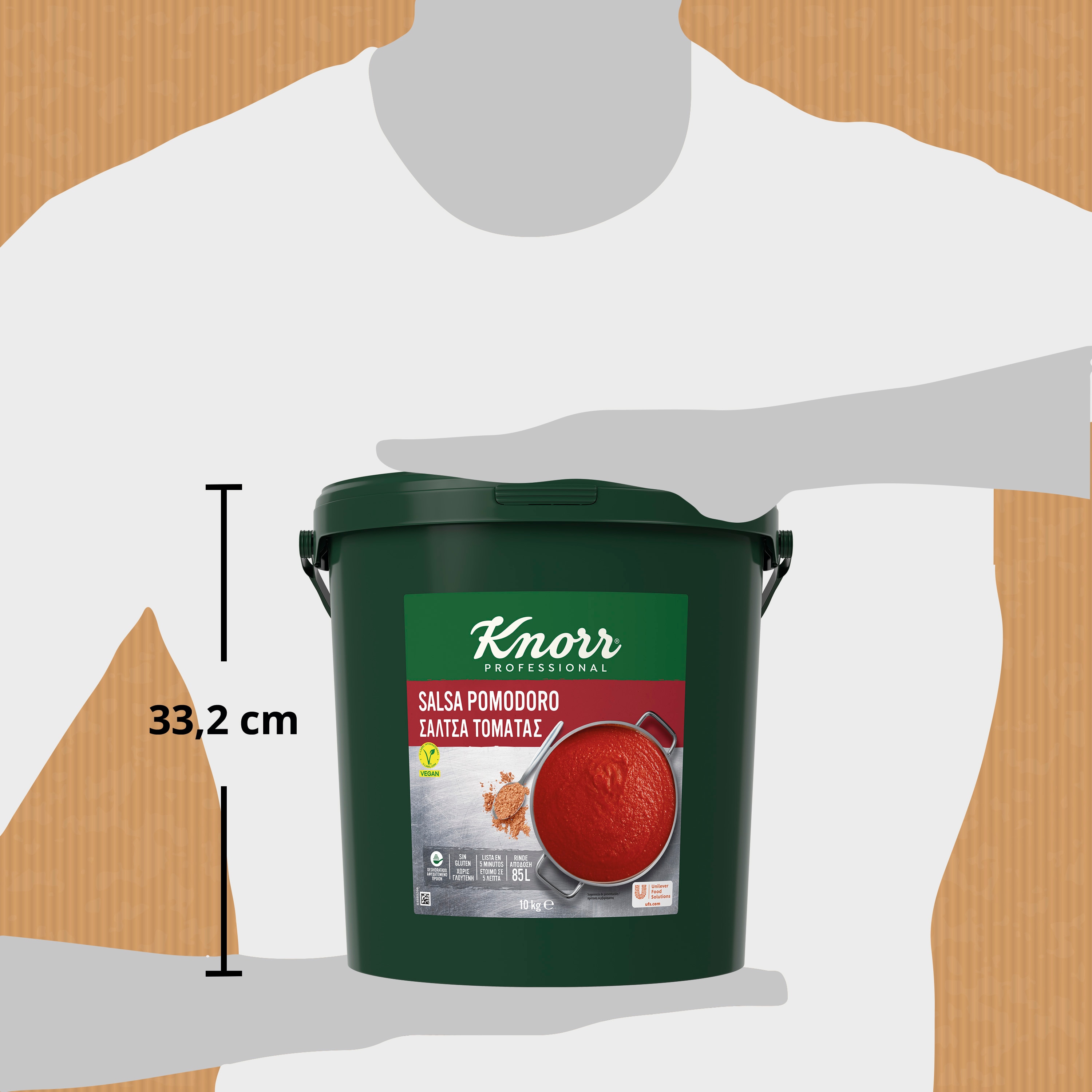Knorr Salsa Pomodoro deshidratada sin gluten cubo 10kg - 