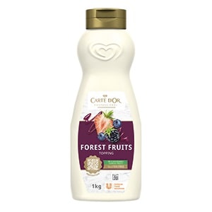 Carte d'Or  Sirope de Frutas del Bosque sin gluten botella 1L - Prueba el Sirope de Frutas del Bosque de la gama de Siropes Carte d’Or Profesional, la preferida por los chefs, debido a que está diseñada con colores y sabores para seducir con tus postres