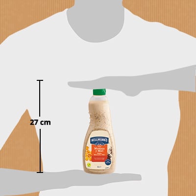 Hellmann’s Salsa para Ensalada Mostaza y Miel sin gluten 1L - Nueva salsa para Ensalada Mostaza y Miel Hellmann's, ahora sin gluten, el mejor ingrediente para inspirar tu creatividad en tus platos