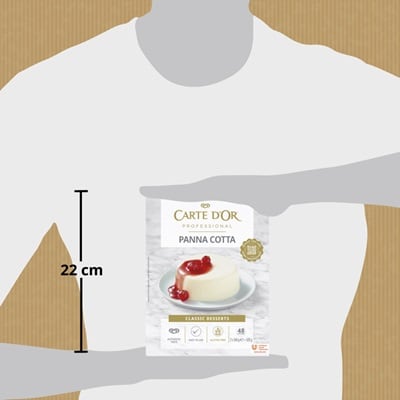 Carte d’Or Panna Cotta deshidratada sin gluten caja 520g - Panna Cotta Carte d’Or,  se puede moldear perfectamente para crear postres únicos que sorprenderán a tus comensales