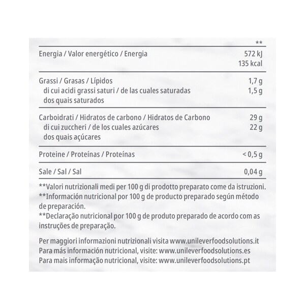 Carte d'Or Sorbete de Limón sin gluten 50 raciones 1,44kg - 