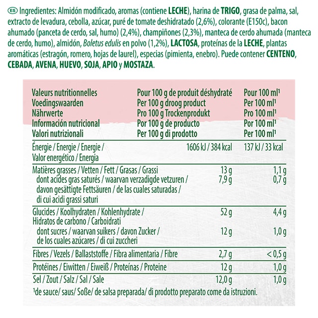 Knorr Salsa Cazadora deshidratada para carnes bote 920g - 