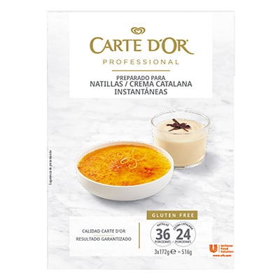 Carte d'Or Natillas/Crema Catalana sin gluten 36/24 raciones 516g - 