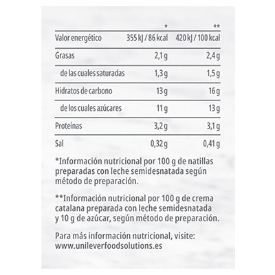 Carte d'Or Natillas/Crema Catalana sin gluten 36/24 raciones 516g - 