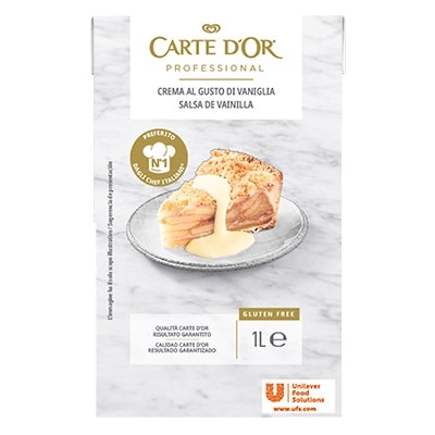 Carte d'Or Salsa de Vainilla lista para usar sin gluten 1L - La Salsa Carte d’Or es una salsa cremosa con un gran sabor de vainilla lista para usar
