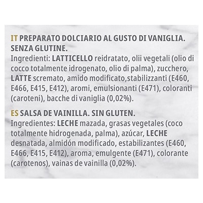 Carte d'Or Salsa de Vainilla lista para usar sin gluten 1L - La Salsa Carte d’Or es una salsa cremosa con un gran sabor de vainilla lista para usar
