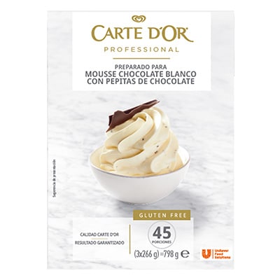 Mousse Chocolate Blanco con Pepitas Carte d'Or 45 raciones Sin Gluten - 