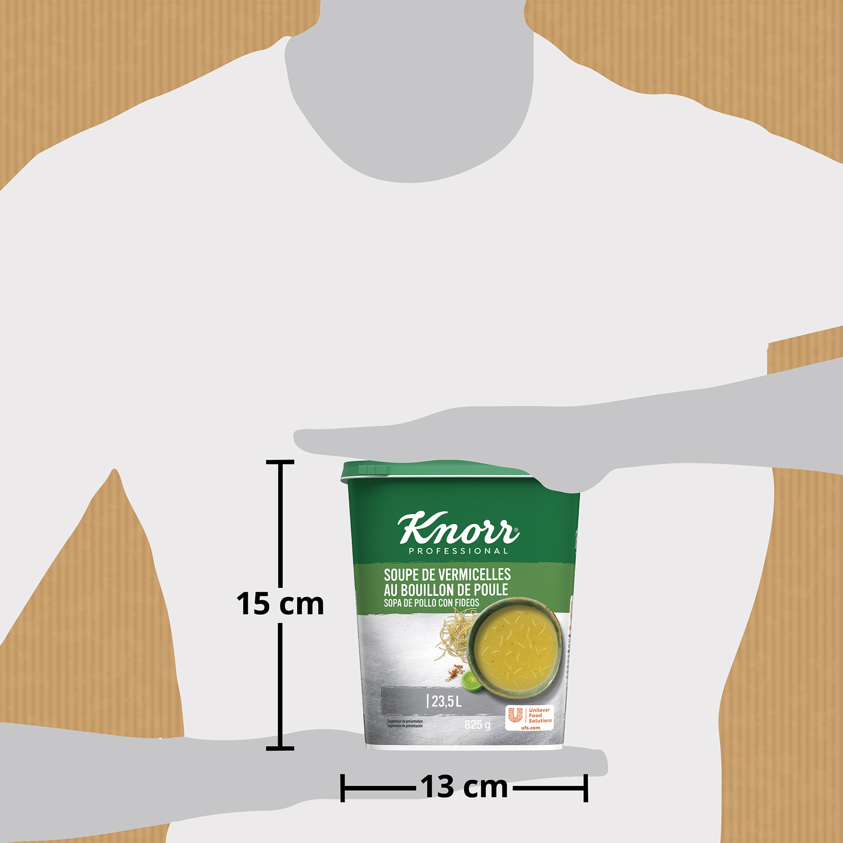 Knorr Sopa de Pollo Con Fideos deshidratada bote 825g - 