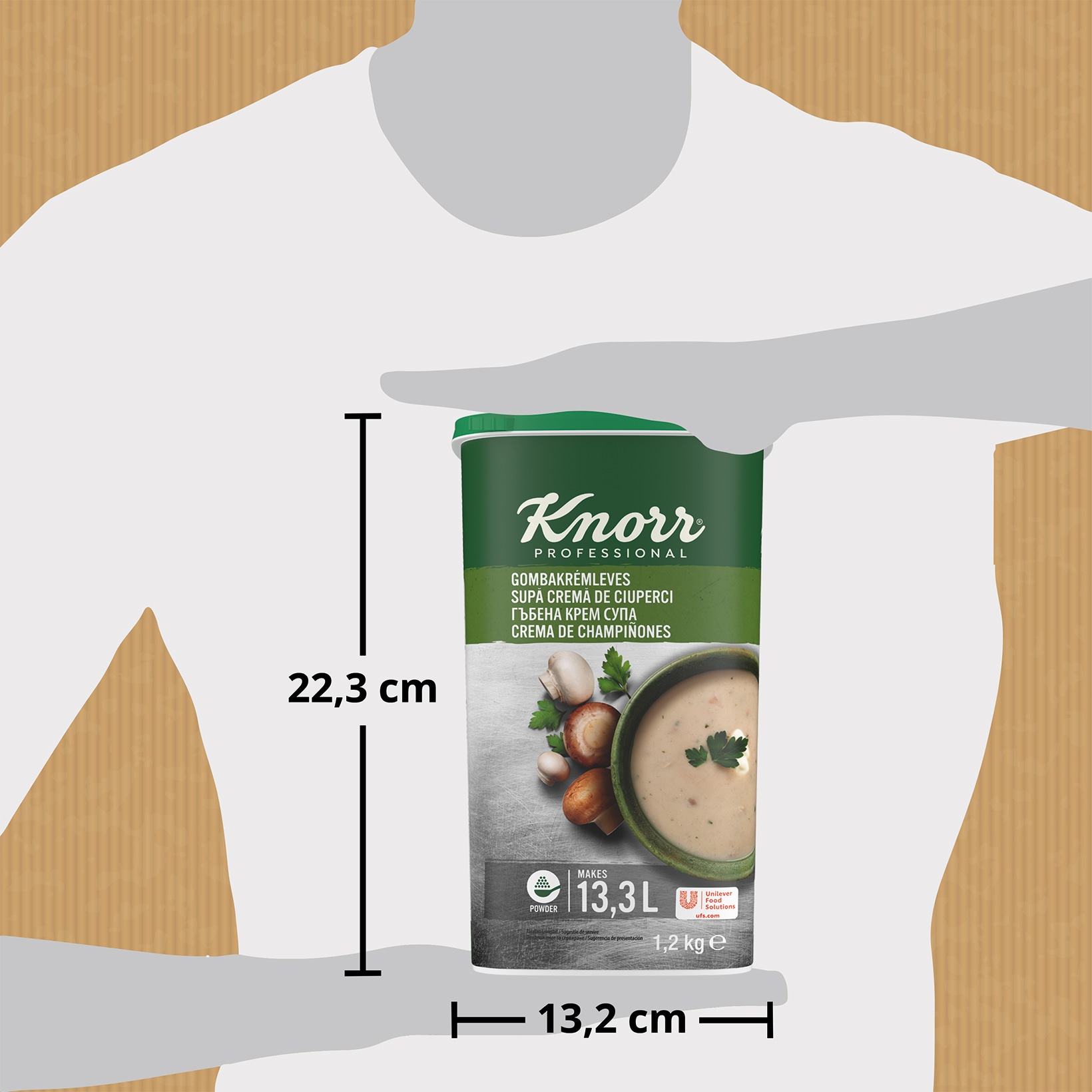 Knorr Crema de Champiñones deshidratada bote 1,2Kg - 
