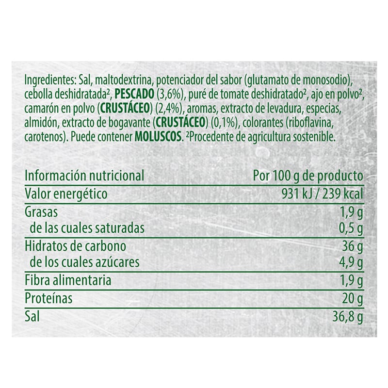 Knorr Caldo Sazonador para Paella sin gluten y sin lactosa bote 900g - Realza el sabor de tus paellas con el Caldo para Paella deshidratado Knorr, el Nº1 en ventas*, sin gluten y sin lactosa.