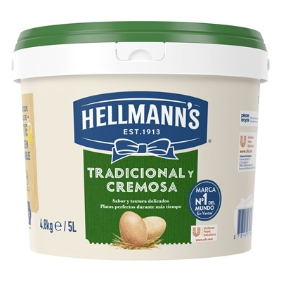 Hellmann’s Tradicional y Cremosa mayonesa sin gluten cubo 5L - Necesito una mayonesa que tenga el aspecto y el sabor como si la hubiera hecho yo.