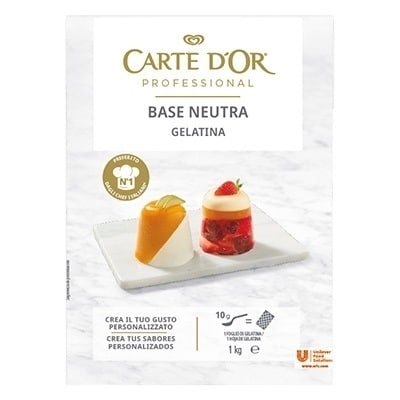 Carte d’Or Base Neutra Gelatina caja 1kg - Nueva Textura Gelatinosa de Carte d'Or, rápida gelificación en tan sólo un paso