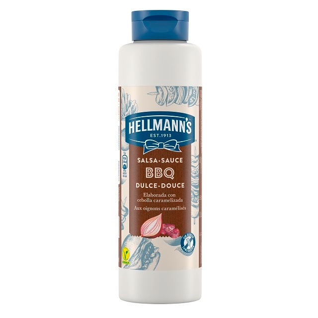 Hellmann's Salsa Barbacoa Dulce sin gluten botella 792ml - Salsa Especial Barbacoa Dulce Hellmann’s. Nuevos sabores en un práctico envase