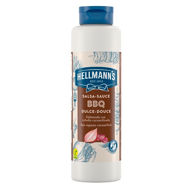 Salsa Barbacoa Dulce Hellmann's botella 792ML Sin Gluten - Salsa Especial Barbacoa Dulce Hellmann’s. Nuevos sabores en un práctico envase