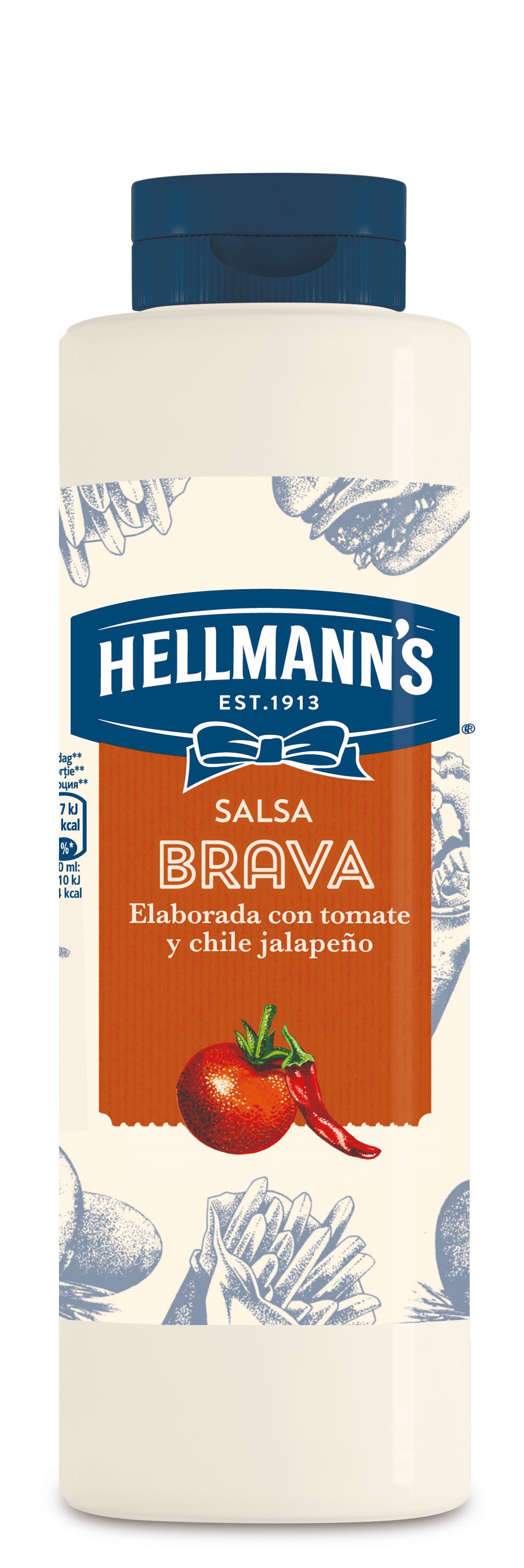 Salsa Brava Hellmann's botella 850ML Sin Gluten - Salsa Especial Brava Hellmann’s. Nuevos sabores en un práctico envase