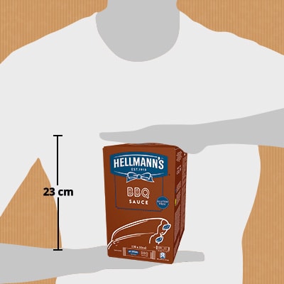 Hellmann's Barbacoa Monodosis sin gluten caja 198 x 10ml - Ofréceles toda la calidad de la Salsa Barbacoa Hellmann’s en un práctico formato monoporción