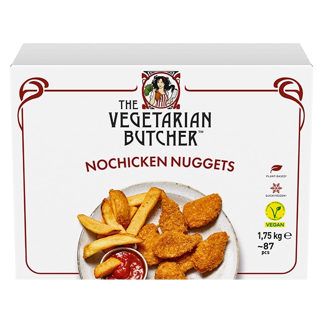 The Vegetarian Butcher Nuggets Nopollo veganos - "Jugoso como el pollo, más tierno que el cerdo y 100% vegetariano" Jaap Korteweg, fundador de The Vegetarian Butcher. A que esperas para ofrecer en tu menú los Nuggets Nopollo.
