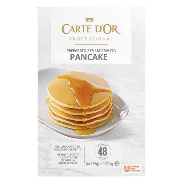 Carte d’Or Pancakes 48 raciones 1350g - El nuevo mix de Pancake Carte d’Or aporta mucha versatilidad, un solo producto para realizar distintas recetas