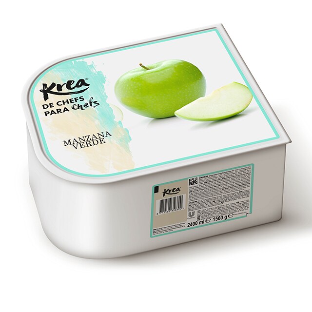 Sorbete de Manzana Verde Krea 2,5L - La gama de Helados KREA, exclusiva de Restauración, te ofrece sabores sorprendentes como el sorbete de Manzana Verde para crear platos originales