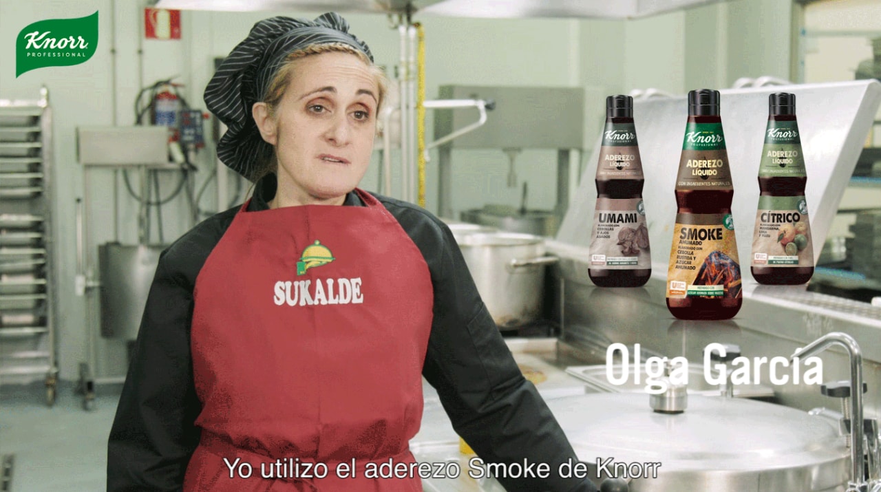 Video recipe with smoke aderezo