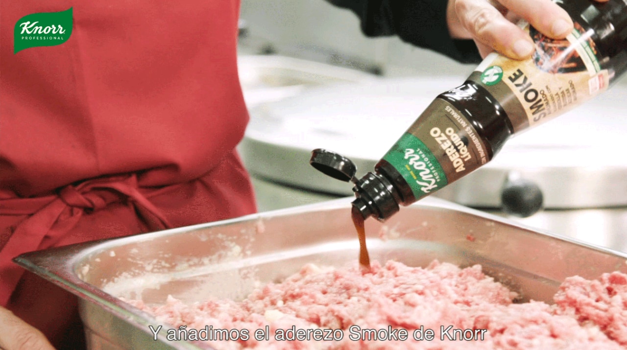 Video recipe with smoke aderezo