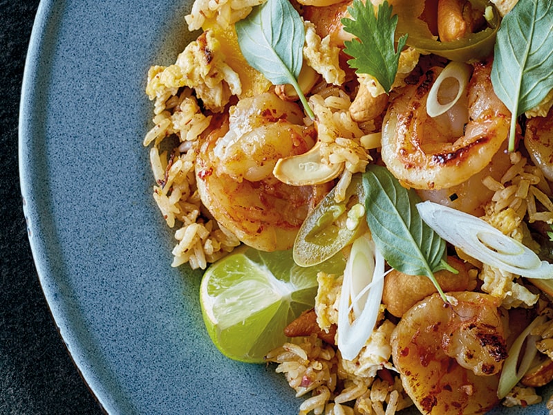 Rice with prawns