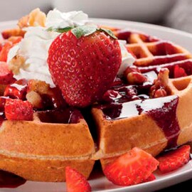 Receta de gofres con fresas y nata Receta de gofres con fresas y nata