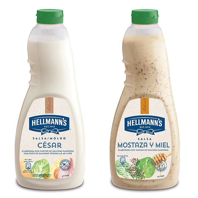 Salsas para ensalada Hellmann’s en formato 1l Salsas para ensalada Hellmann’s en formato 1l